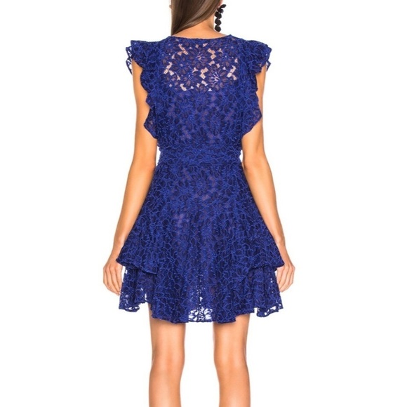 Marissa Webb Corrine Ultraviolet Lace Mini Dress - Picture 3 of 9